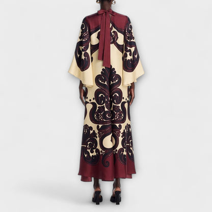 Lucy - Betagende Grenadilla Print Maxi Kjole til Ubesværet Elegance