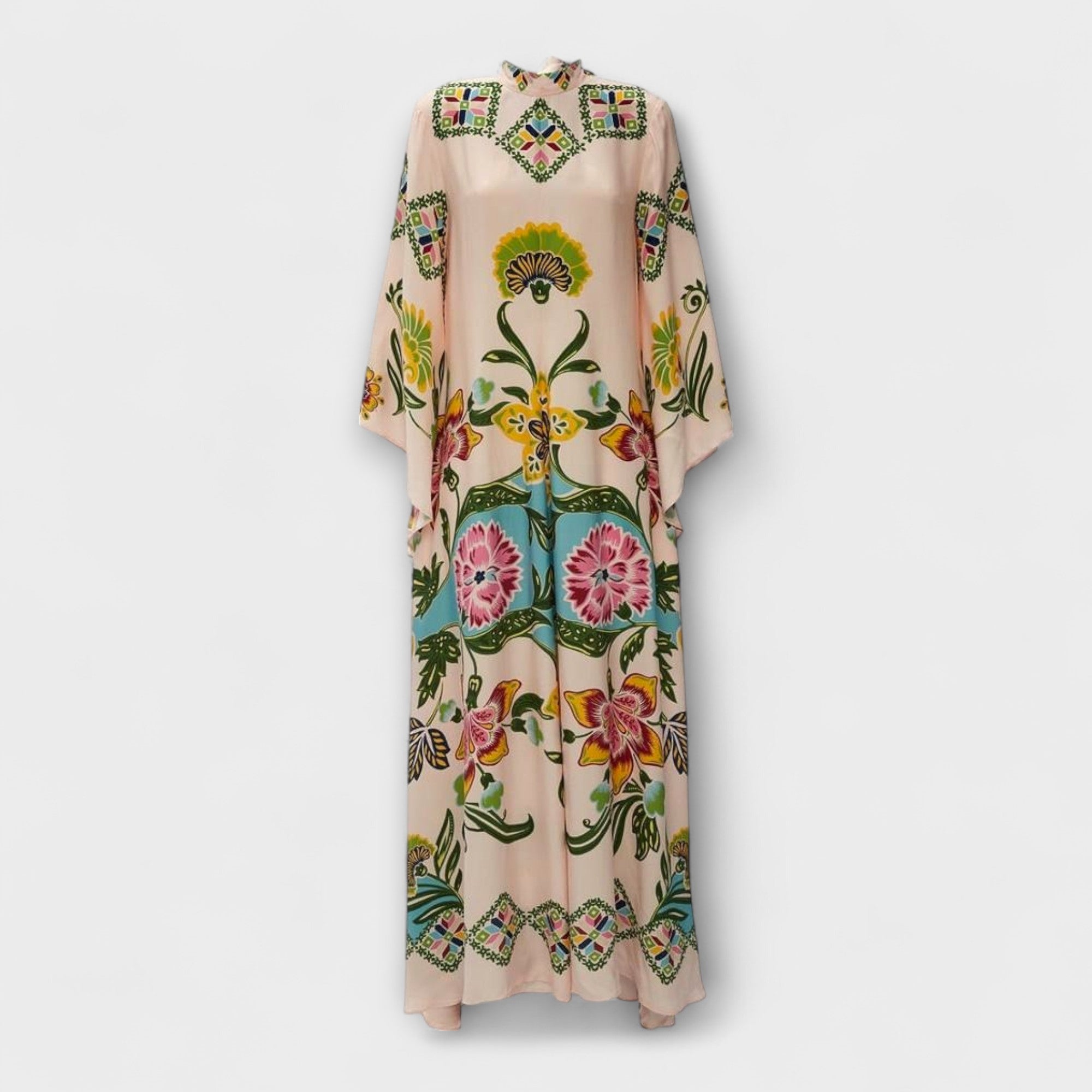 Lisa - Elegant Maxi Kjole med Blomsterprint og Flydende Design