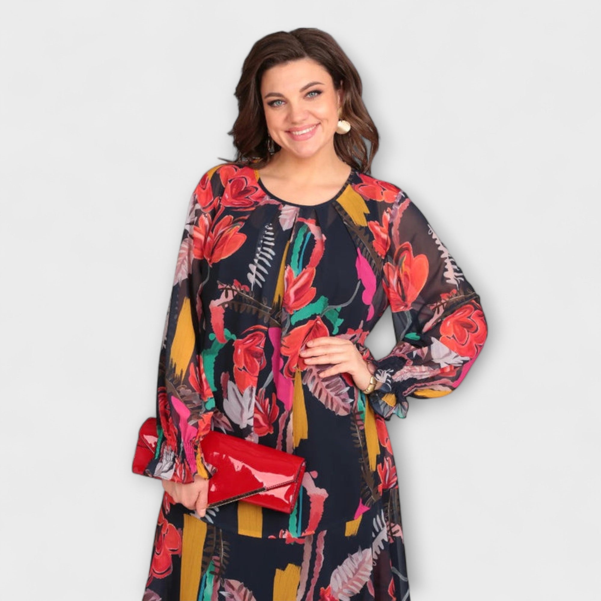Caroline - Elegant Plus-Size Kjole for Ultimativ Komfort