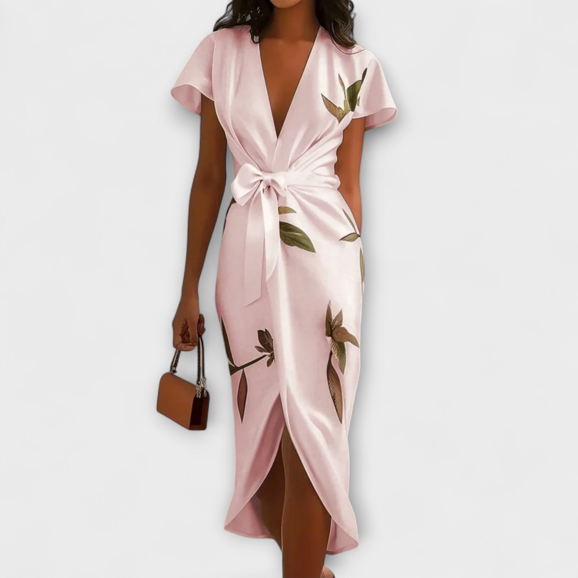 Satin Wrap Kjole