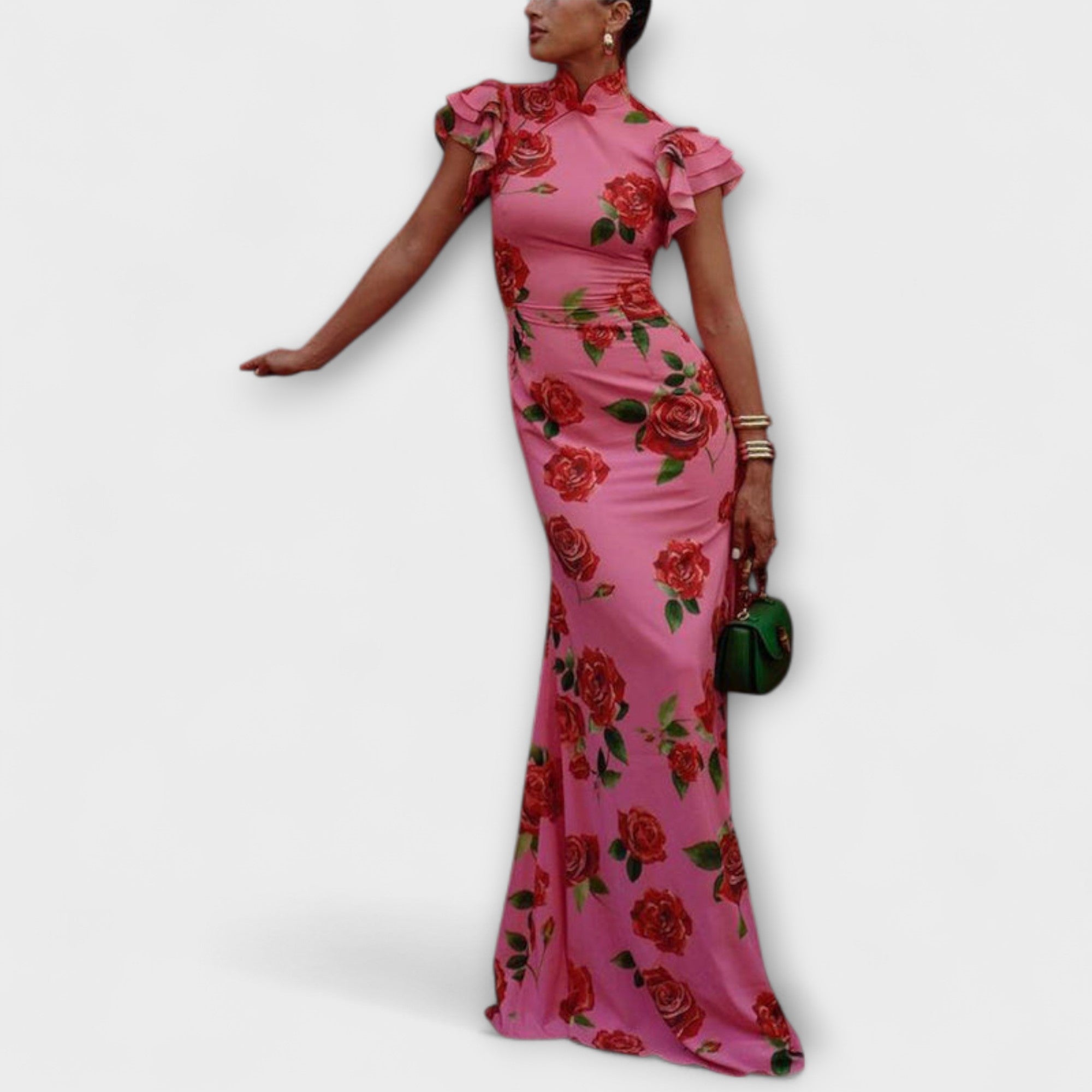 Luna - Maxi Kjole med Blomsterprint