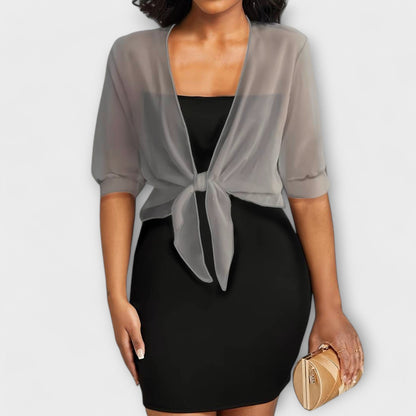 Olivia - Bluse med Åben Front