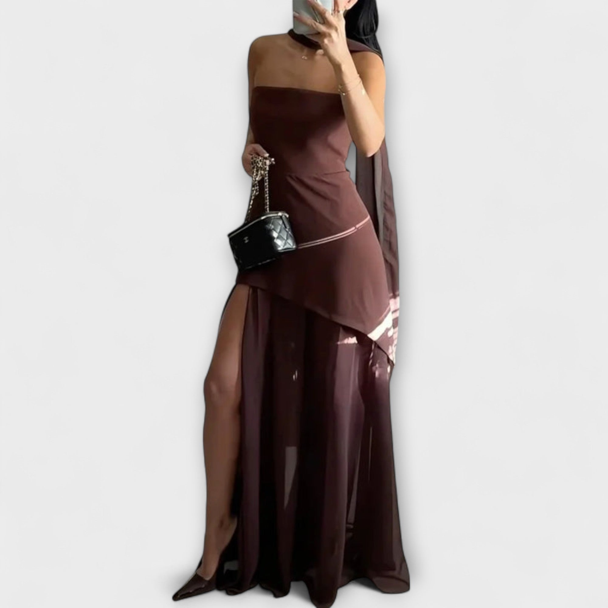 Goldie - Maxi Kjole lavet af Chiffon