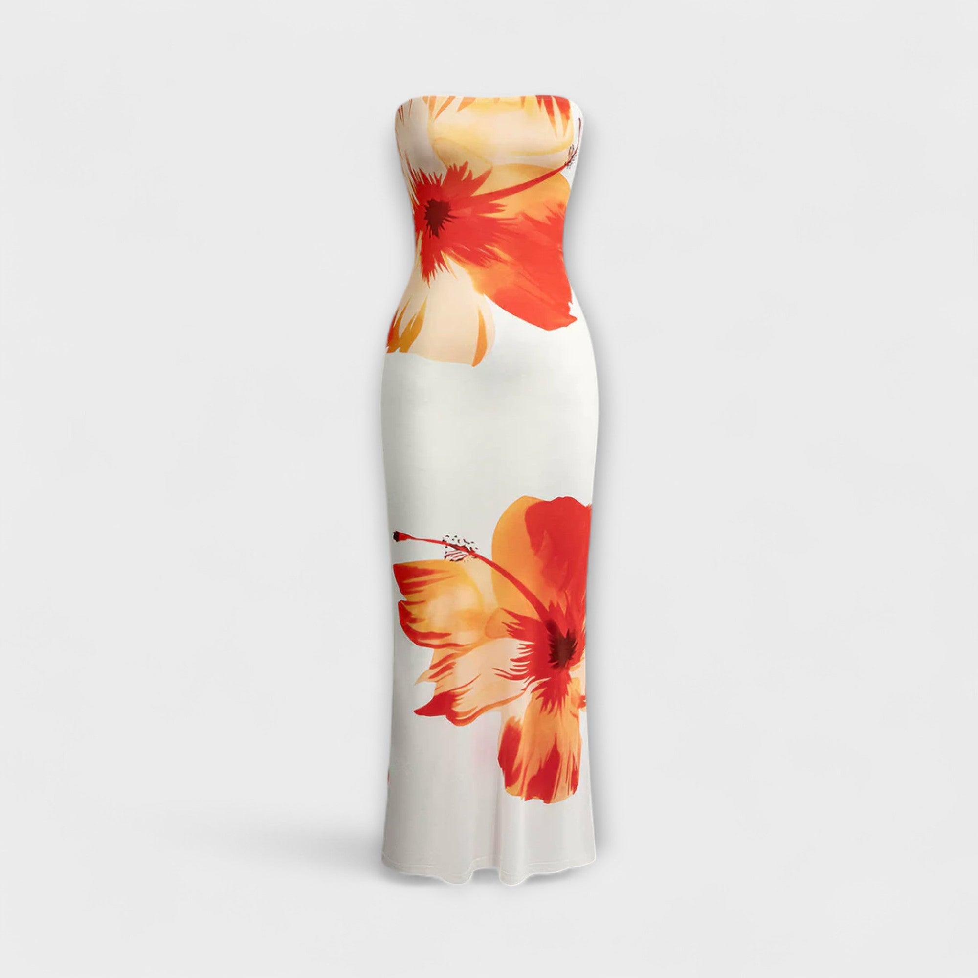 Chic Off-Shoulder Ærmeløs Maxi Kjole