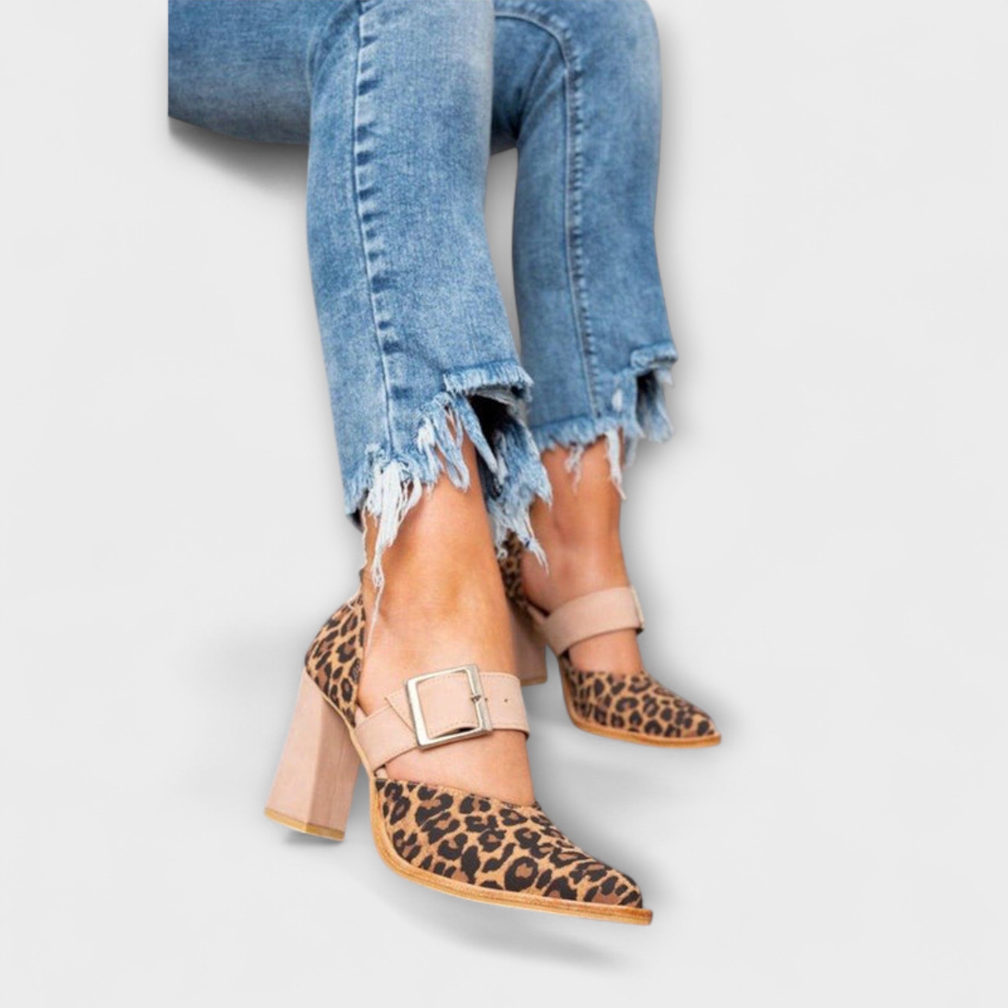 Avano - Leopardprint Hæl Sandaler
