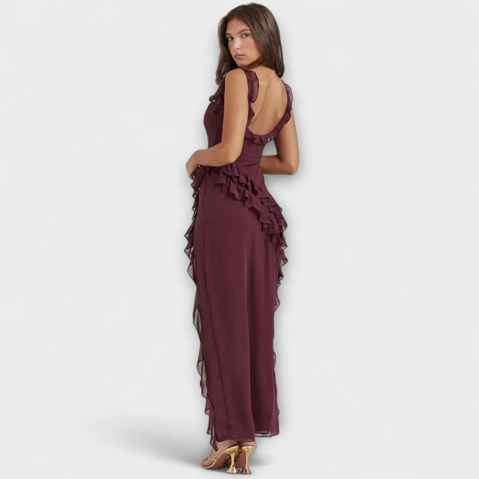 Lara - Stilfuld Maxi Kjole med Slids