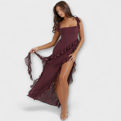 Lara - Stilfuld Maxi Kjole med Slids
