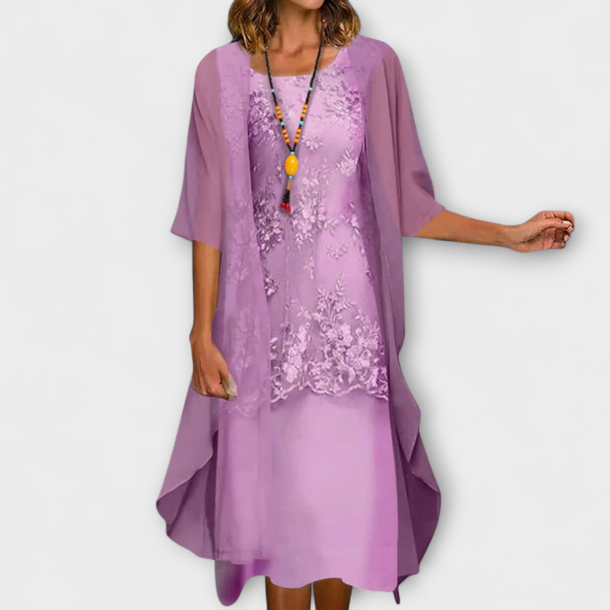 Danielle - Elegant To-delt Chiffon Kjole