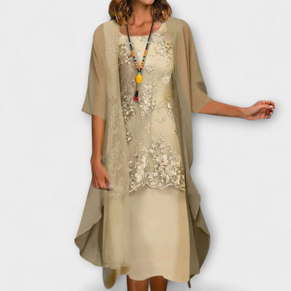 Danielle - Elegant To-delt Chiffon Kjole