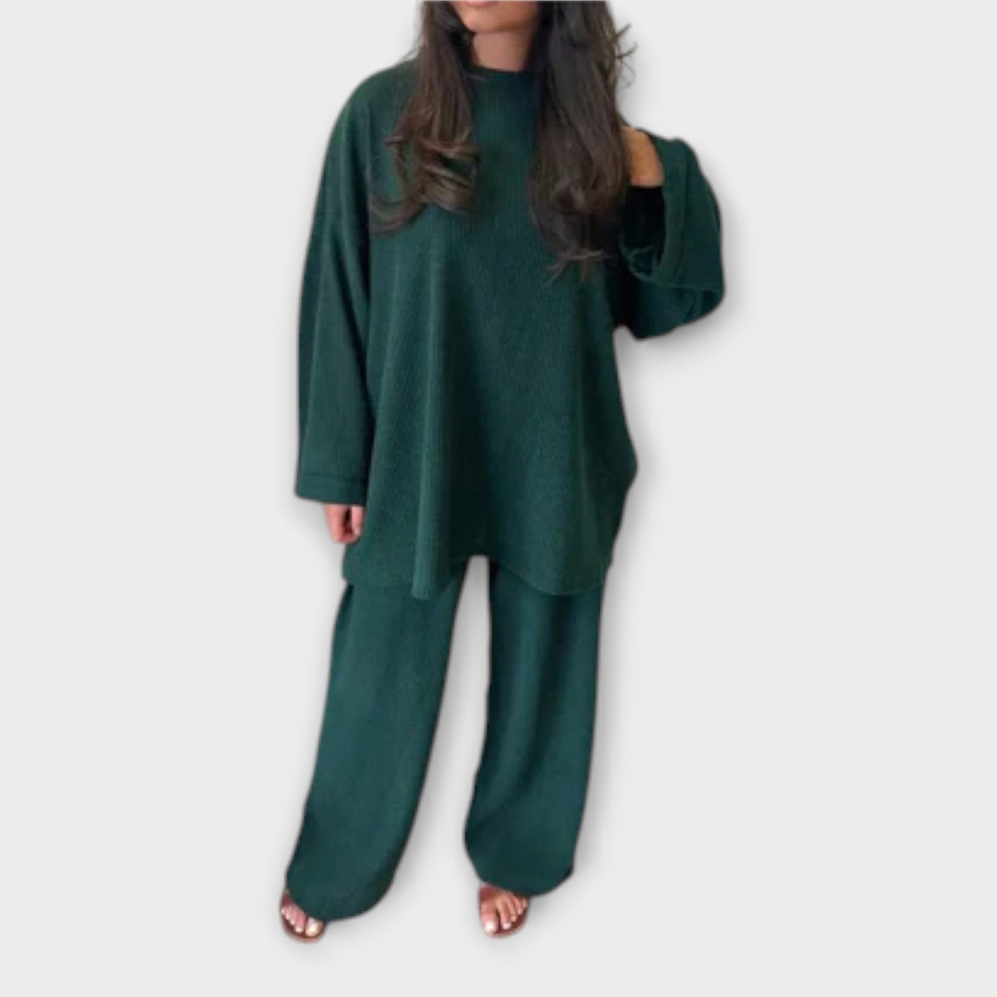Ingrid - Oversized Sæt - Ribbet Stil