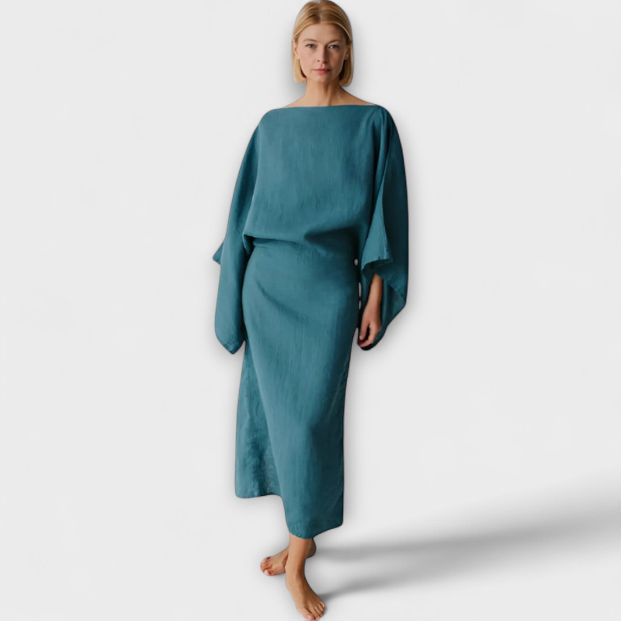 Dana - Kimono Kjole lavet af Linned og Bomuld