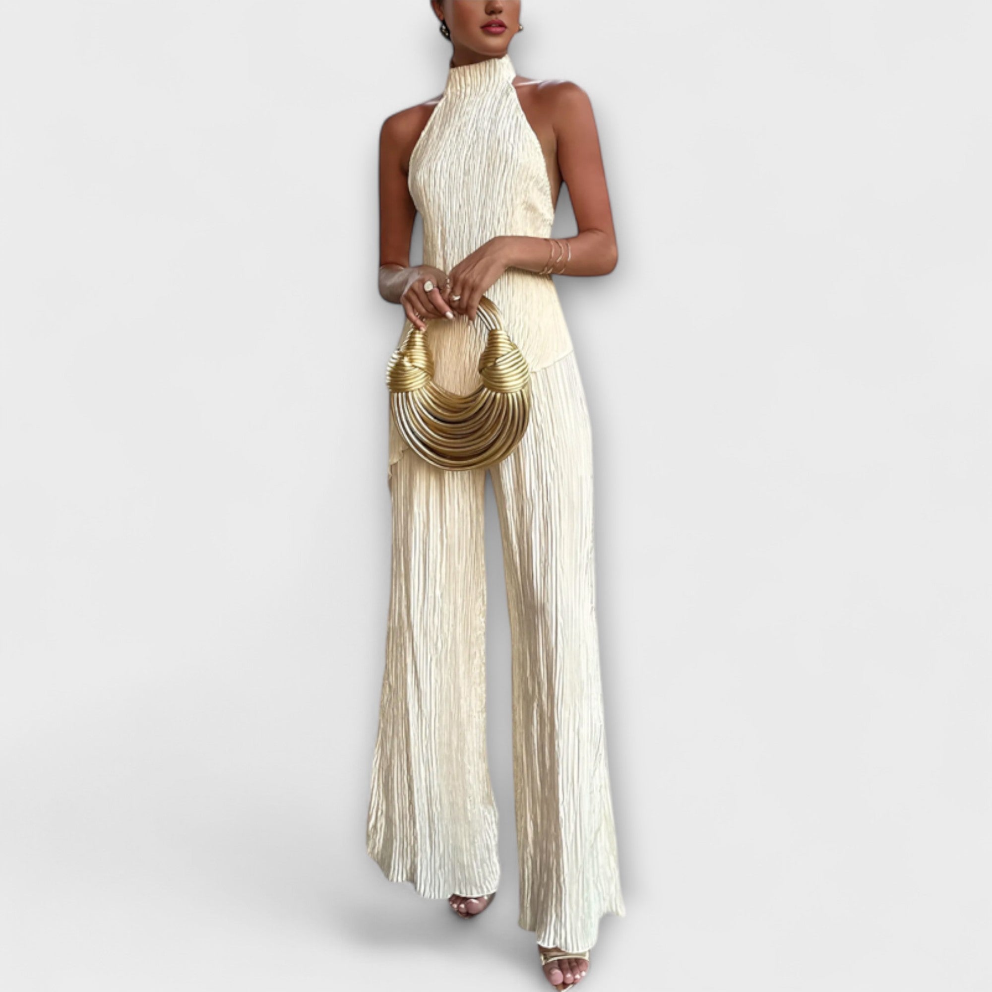 Pilarica - Elegant Plisseret Asymmetrisk Sæt