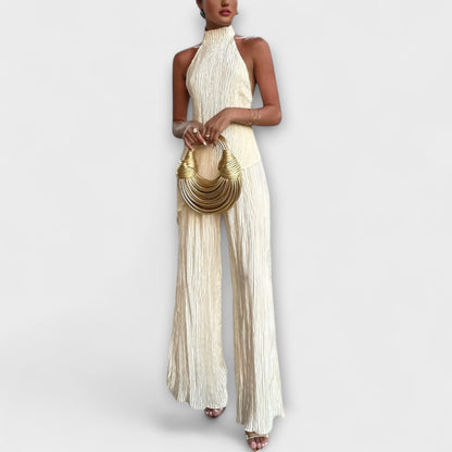 Pilarica - Elegant Plisseret Asymmetrisk Sæt