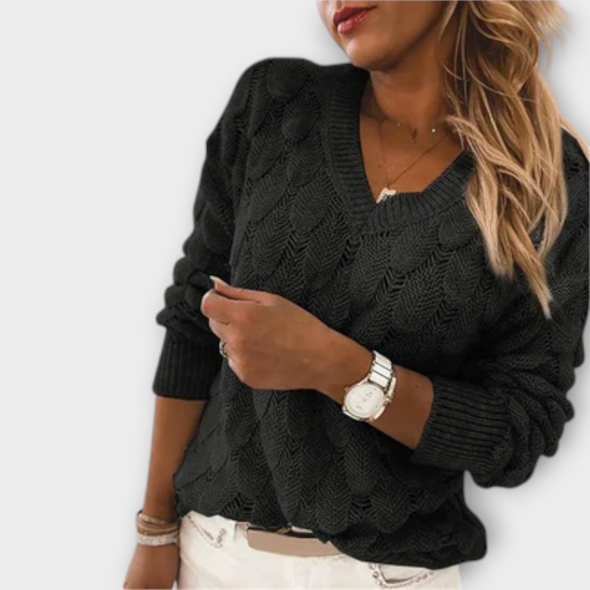 Noemier - Pullover med V-hals