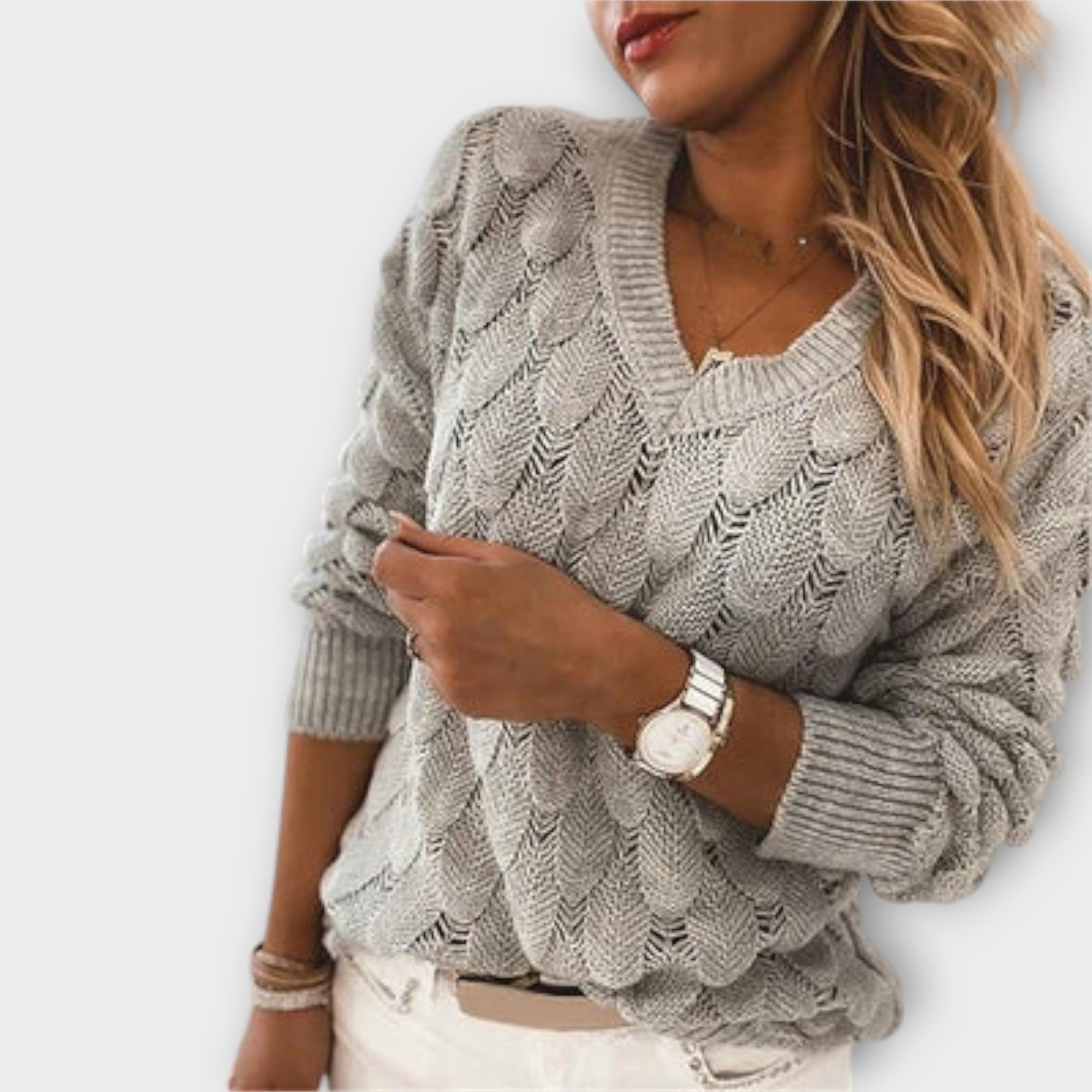 Noemier - Pullover med V-hals