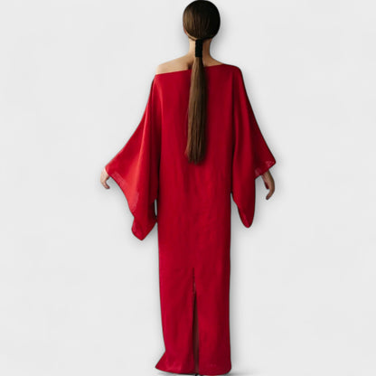 Dana - Kimono Kjole lavet af Linned og Bomuld