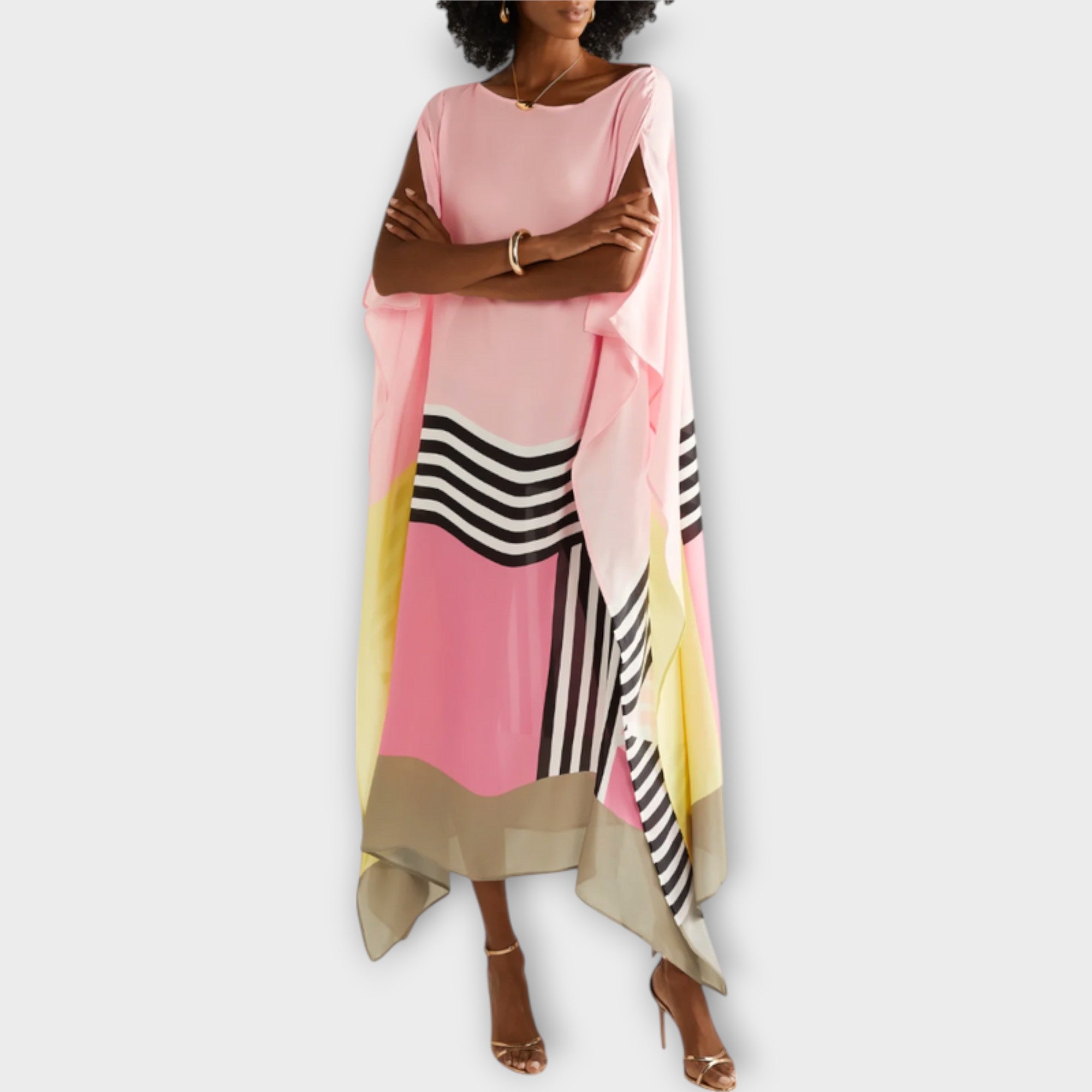 Elenora - Låge skåret geometrisk kaftan