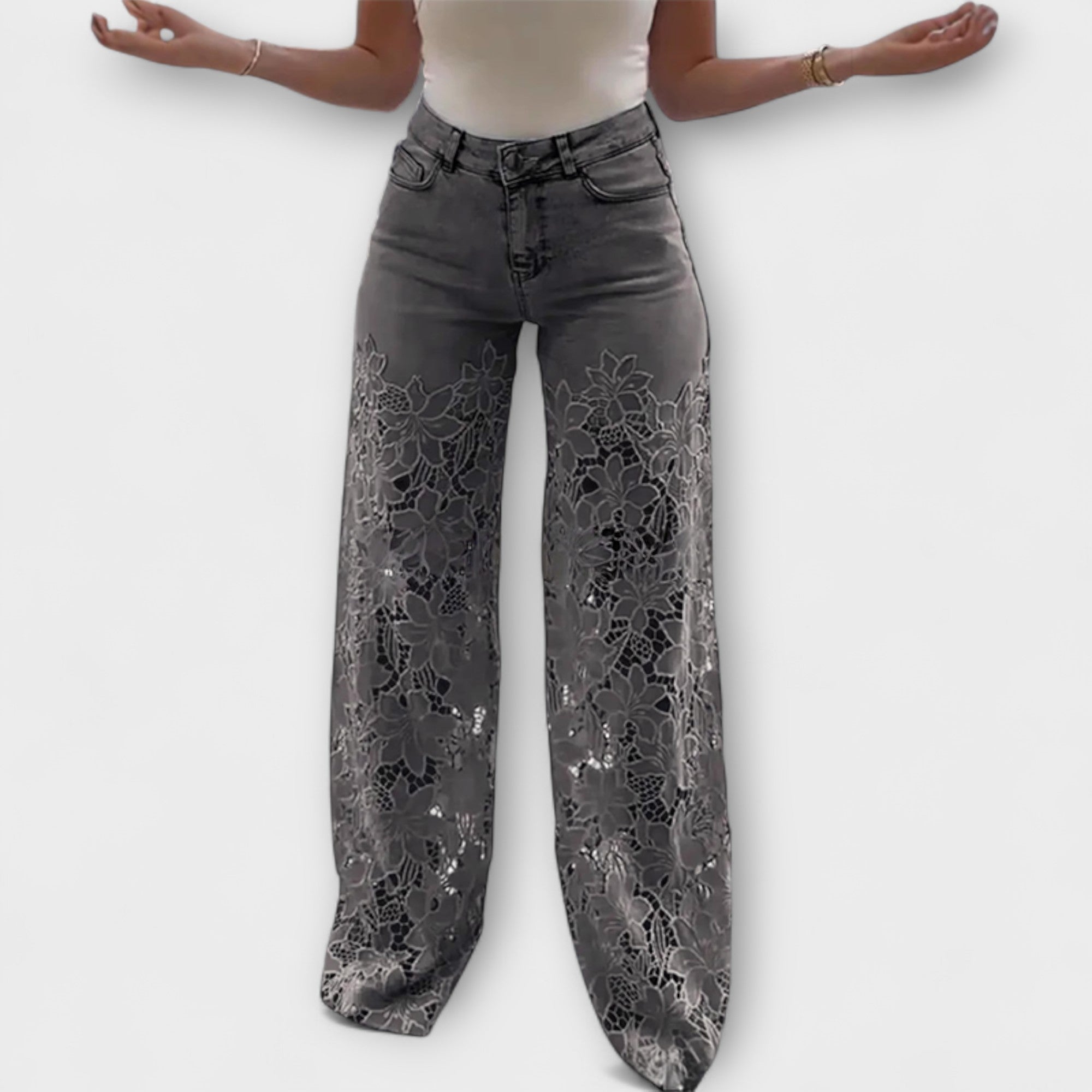 Trendy Blonde Patchwork Jeans
