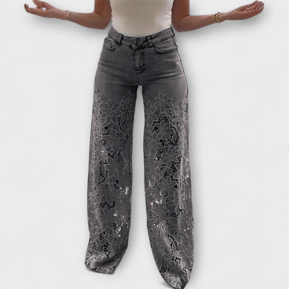Trendy Blonde Patchwork Jeans
